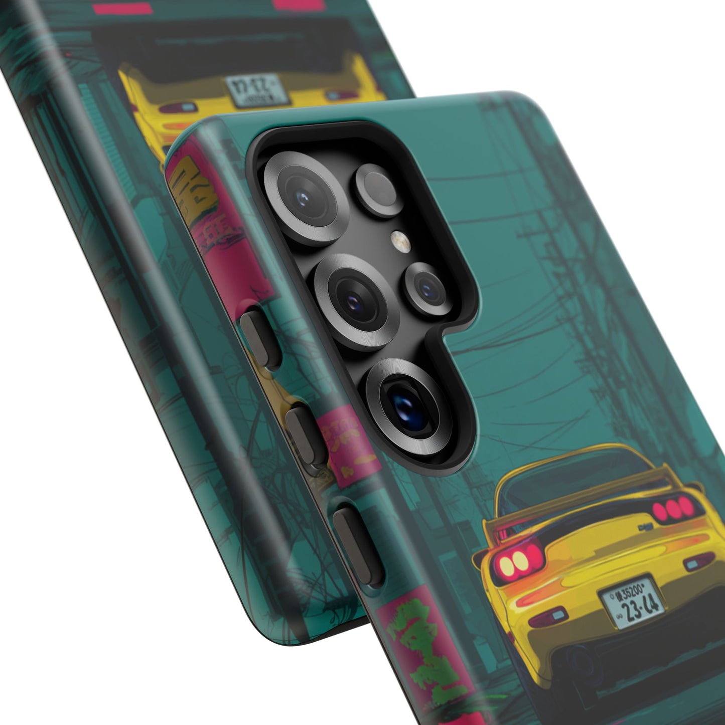 Mazda RX-7 FD3S Phone Case –JDM Legend with Cyberpunk Night Street Art