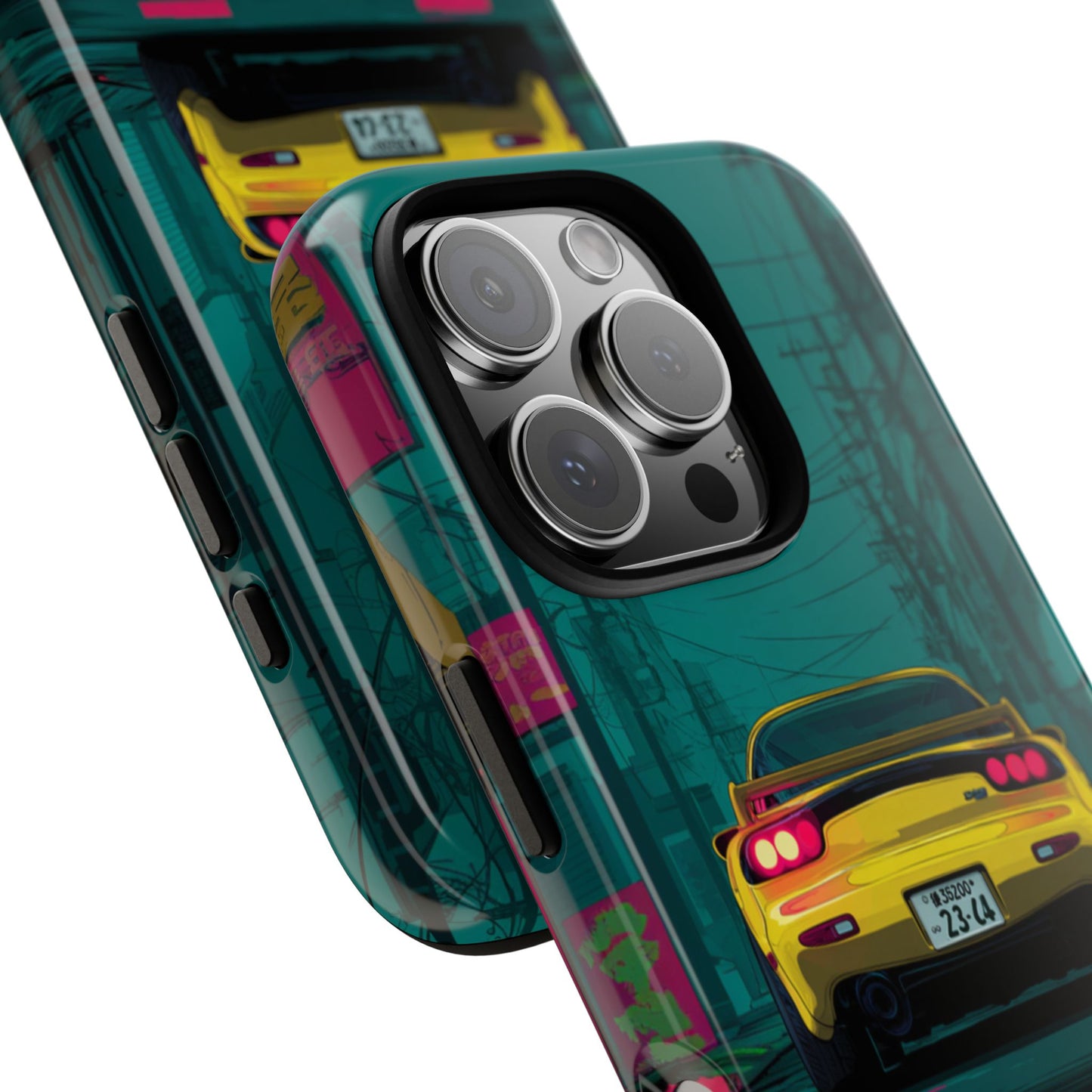 Mazda RX-7 FD3S Phone Case –JDM Legend with Cyberpunk Night Street Art
