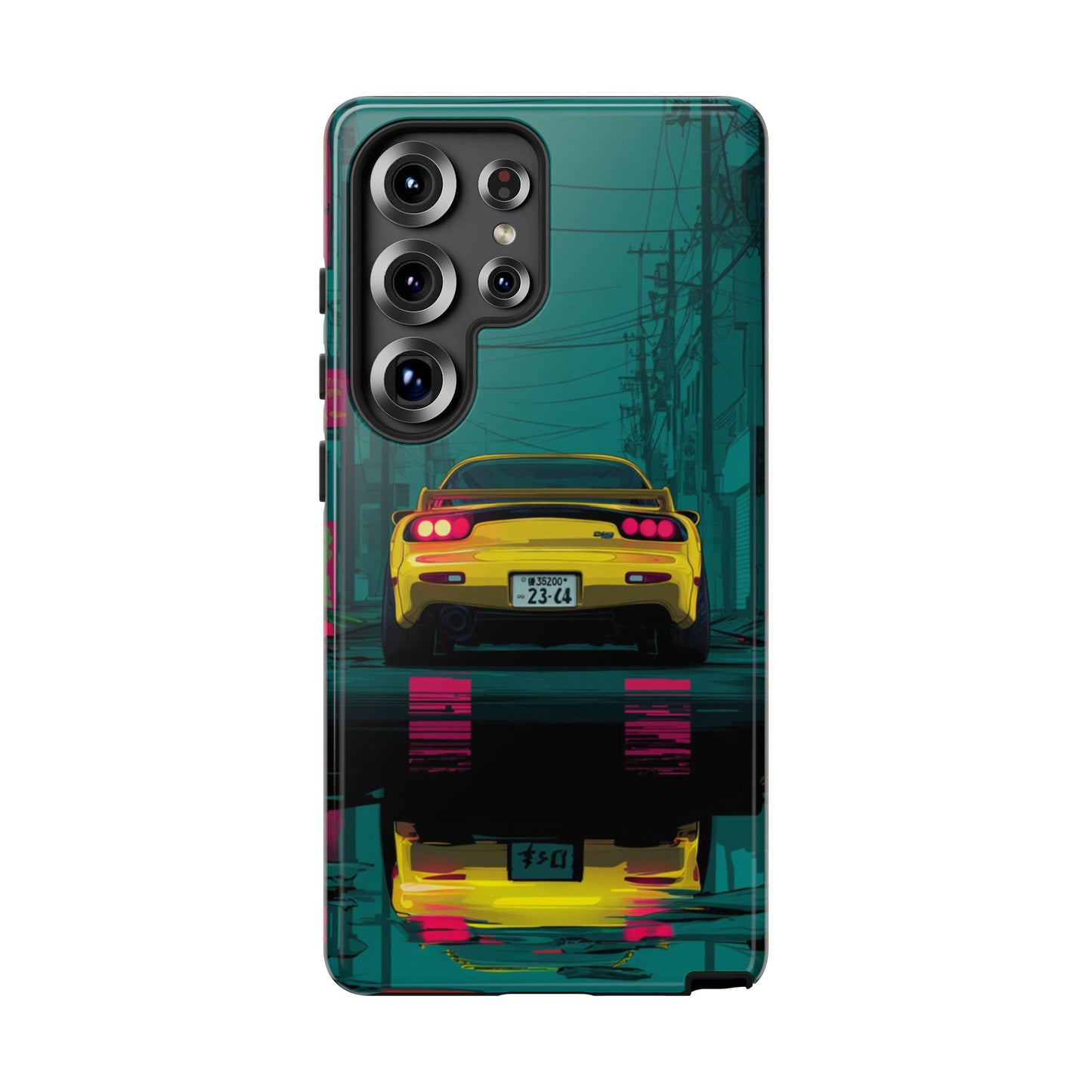 Mazda RX-7 FD3S Phone Case –JDM Legend with Cyberpunk Night Street Art